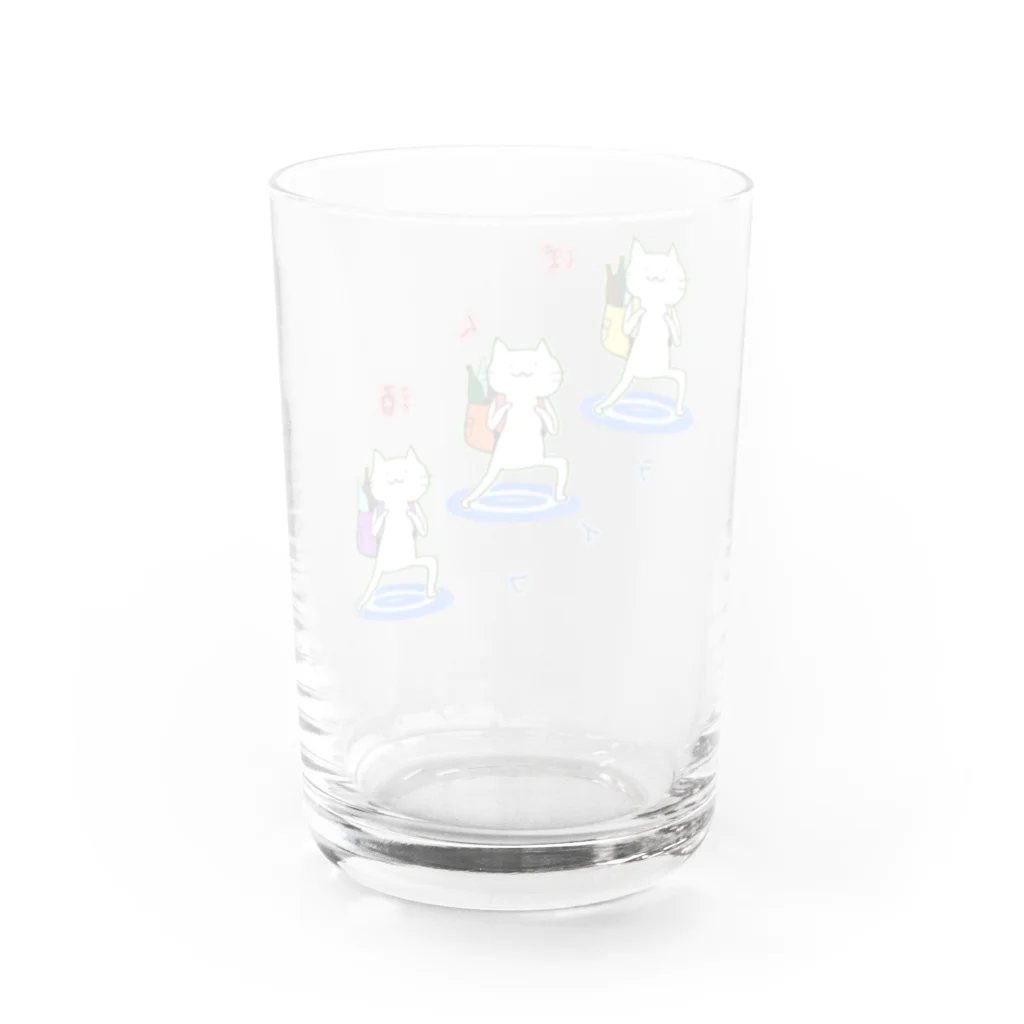 みやたに。工房のポン酒ライフねこちゃん Water Glass :back