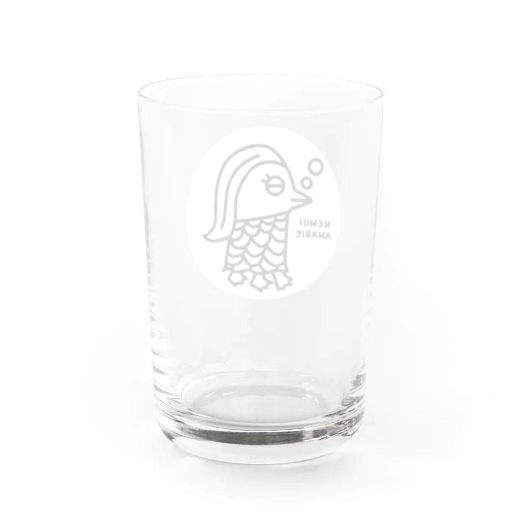 エクレアンショップの眠いアマビエ Water Glass :back