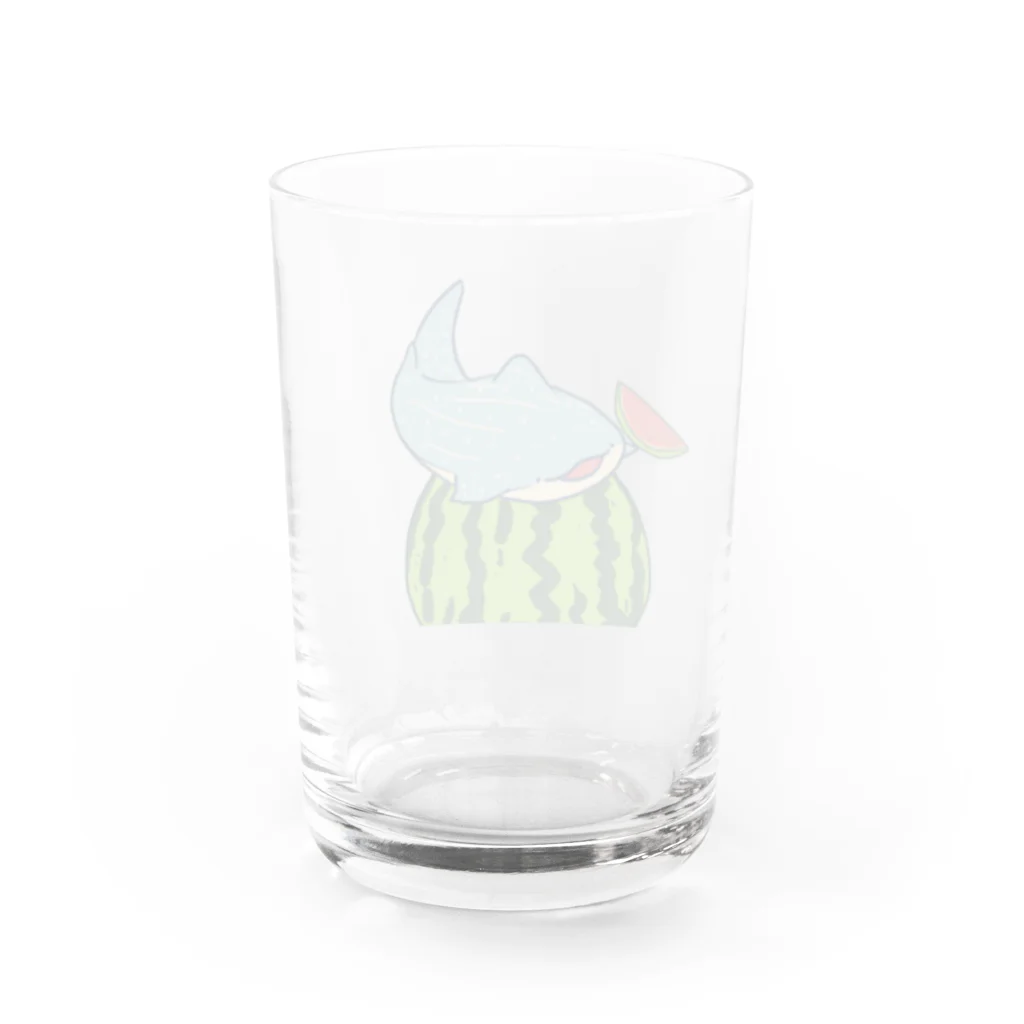 Bebetanのスイカとジンベイザメ Water Glass :back