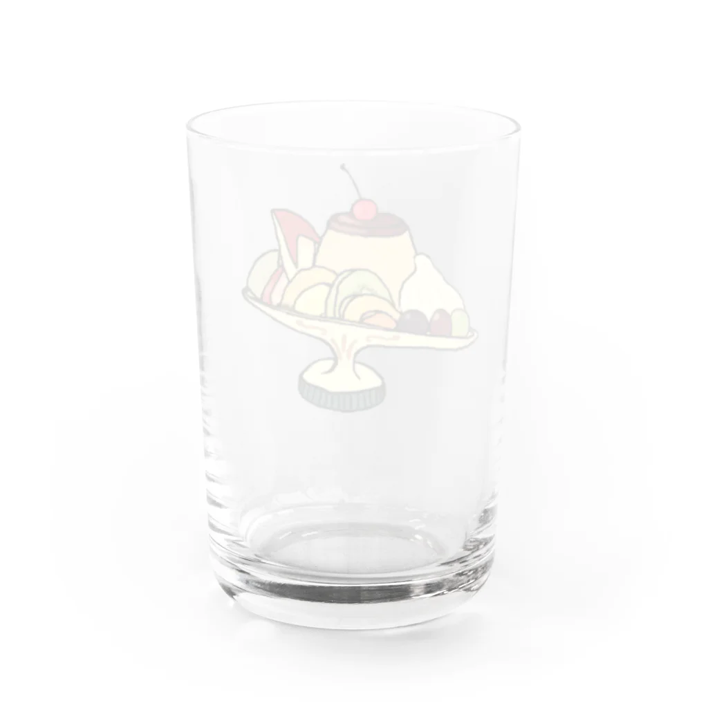 気ままに創作　よろず堂のプリン・ア・ラ・モード　レトロ Water Glass :back