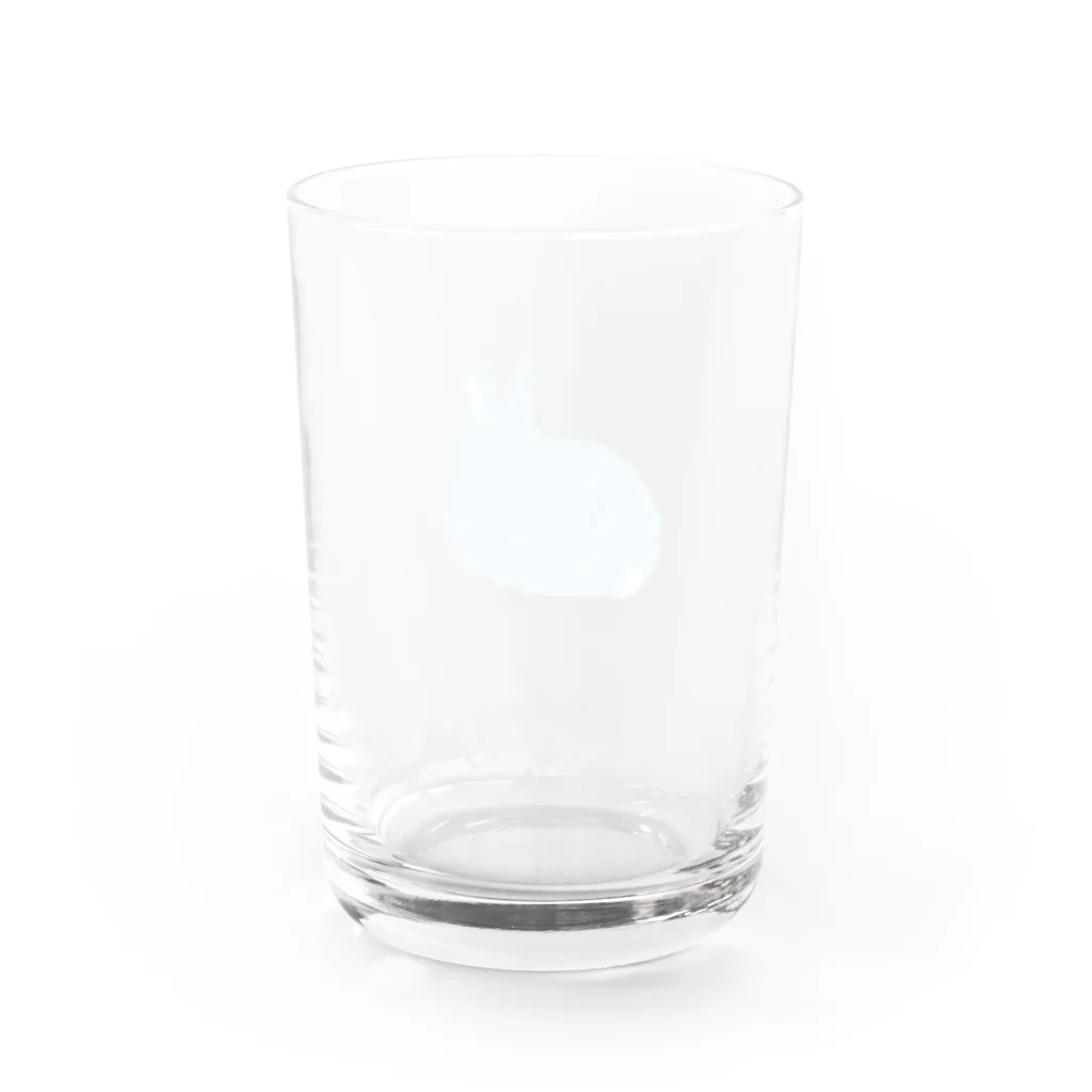 やこの幸せの青いうさぎ（後ろ） Water Glass :back