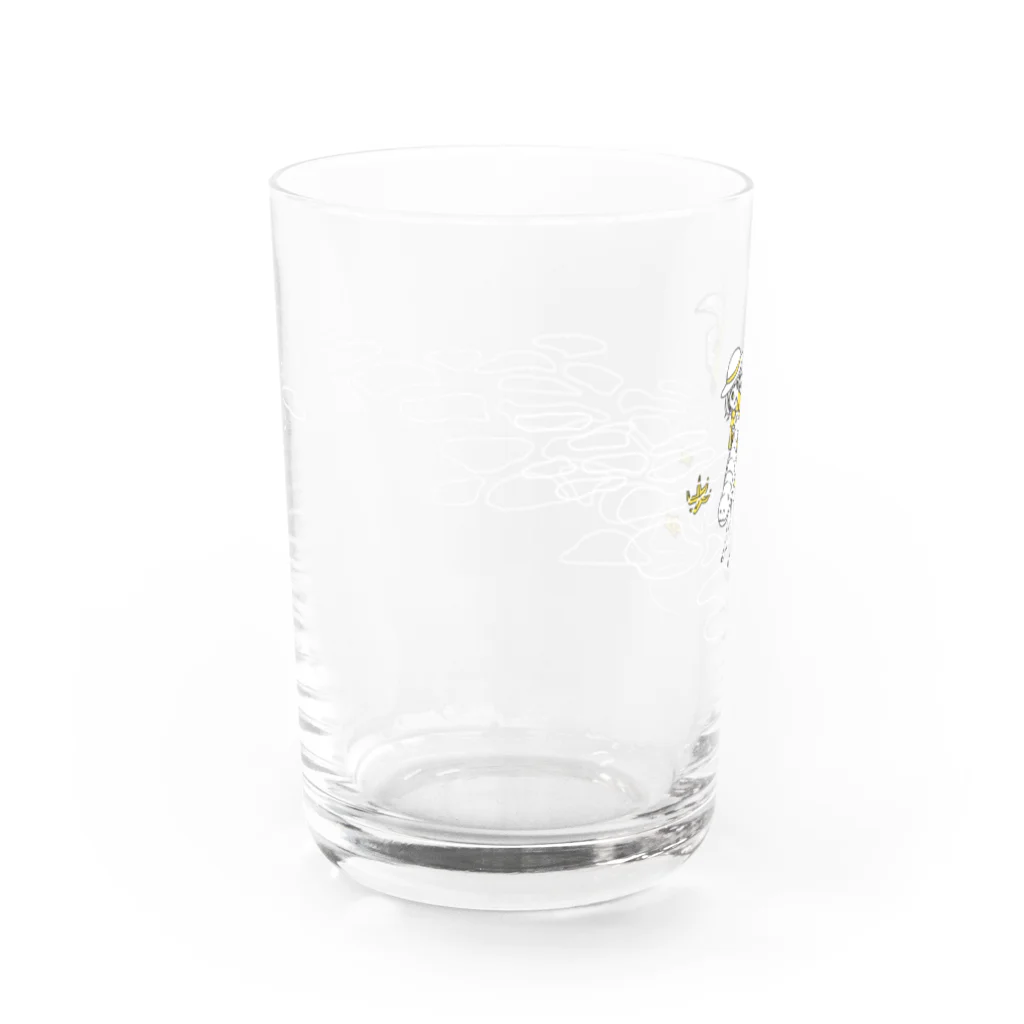 ウタタネギ仮 SHOPのワニと海水浴 Water Glass :back