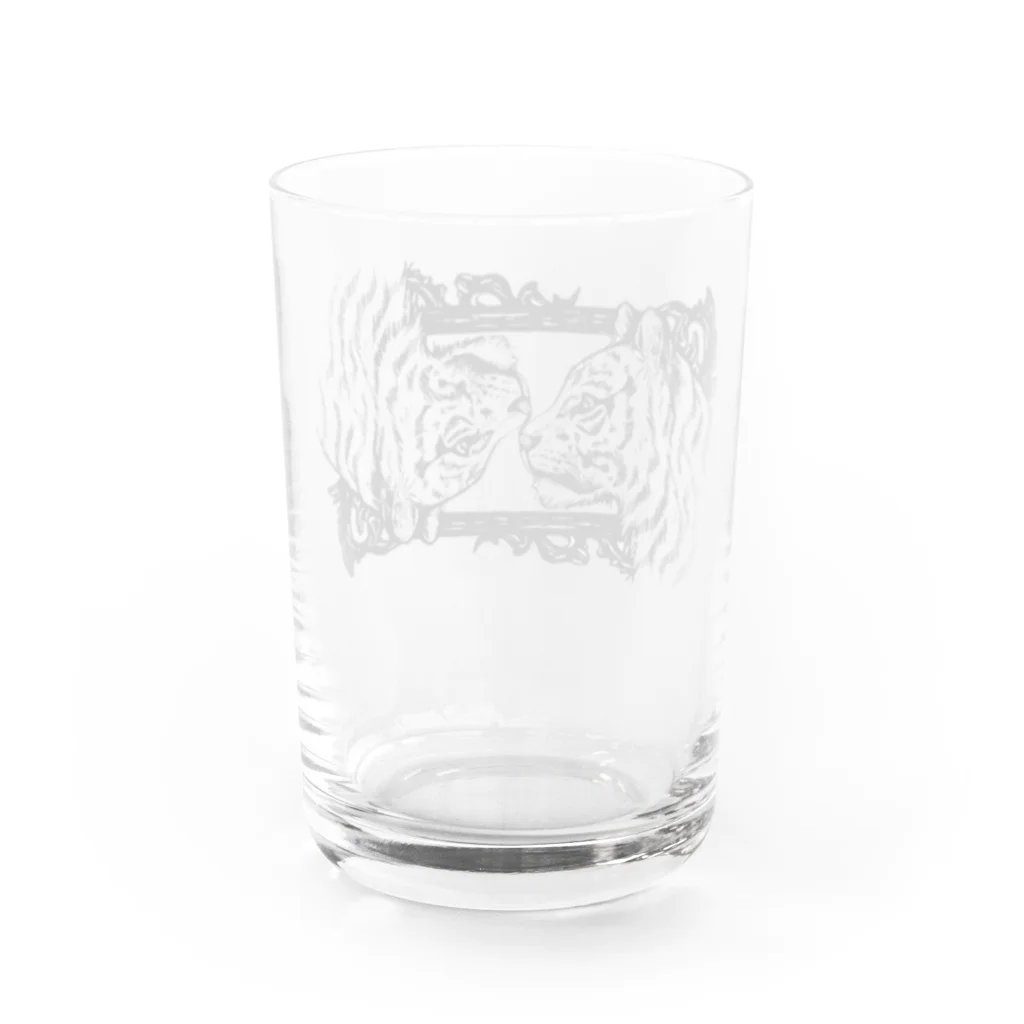 70m(naomi)の線画　トラ Water Glass :back