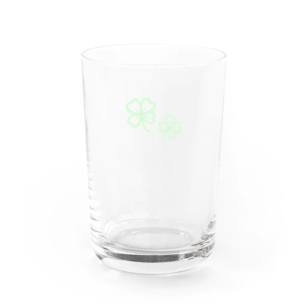 ななの四つ葉のクローバー Water Glass :back