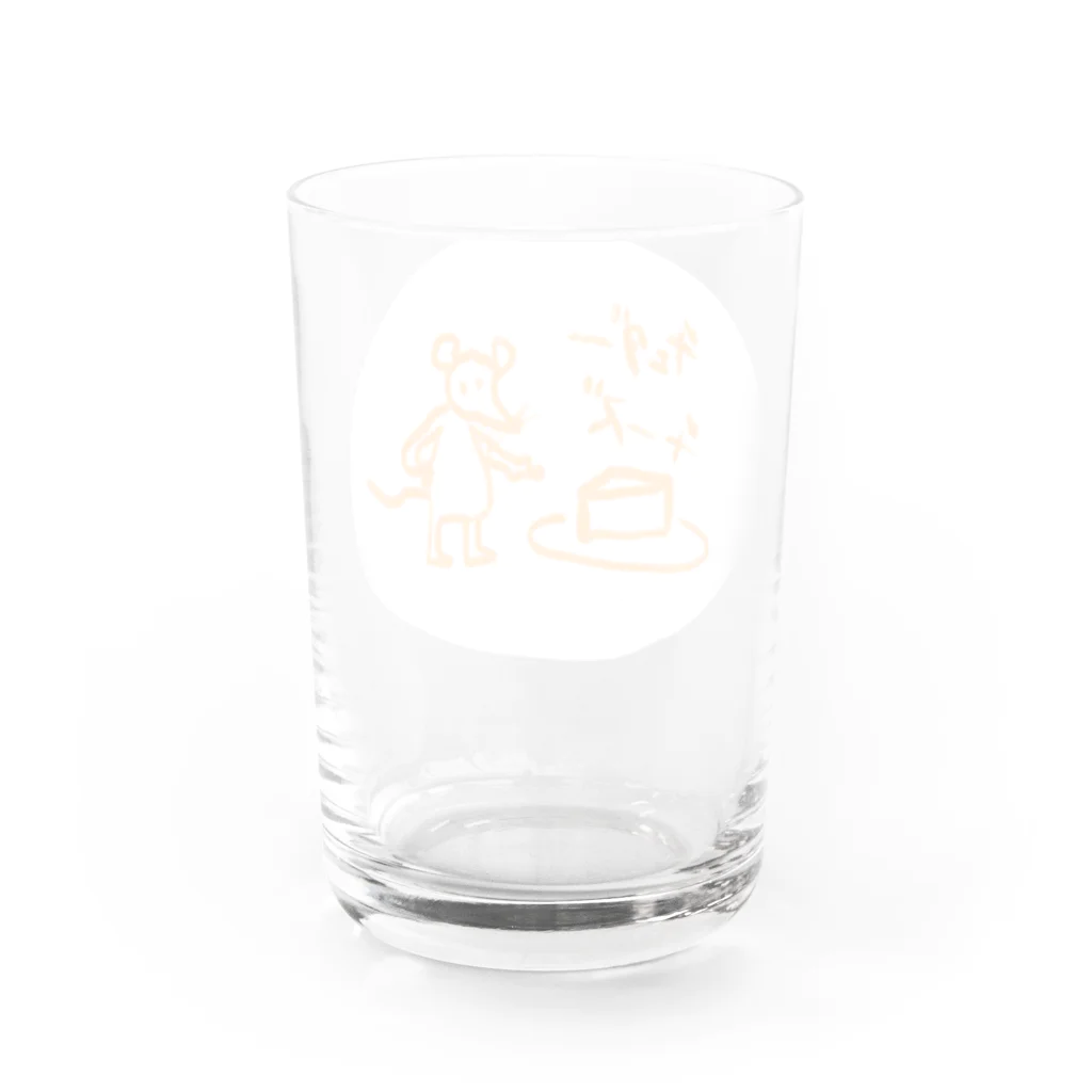 ☃も々のせ☃のチェダーチーズ🧀ねずみ Water Glass :back