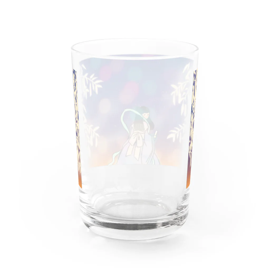 くーの七夕 Water Glass :back