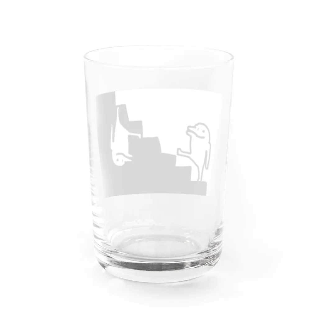 イルカニソゲソの【イルカニソゲソ】逆さまあべこべ Water Glass :back