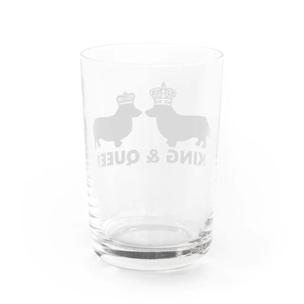 5corgisのKING ＆ QUEEN （コーギー） Water Glass :back