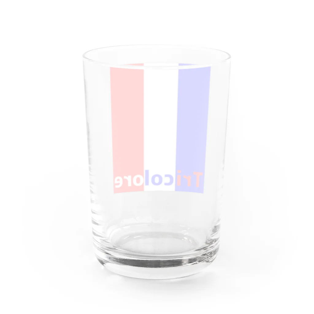 S.S.Tricoloreのトリコロールロゴ Water Glass :back