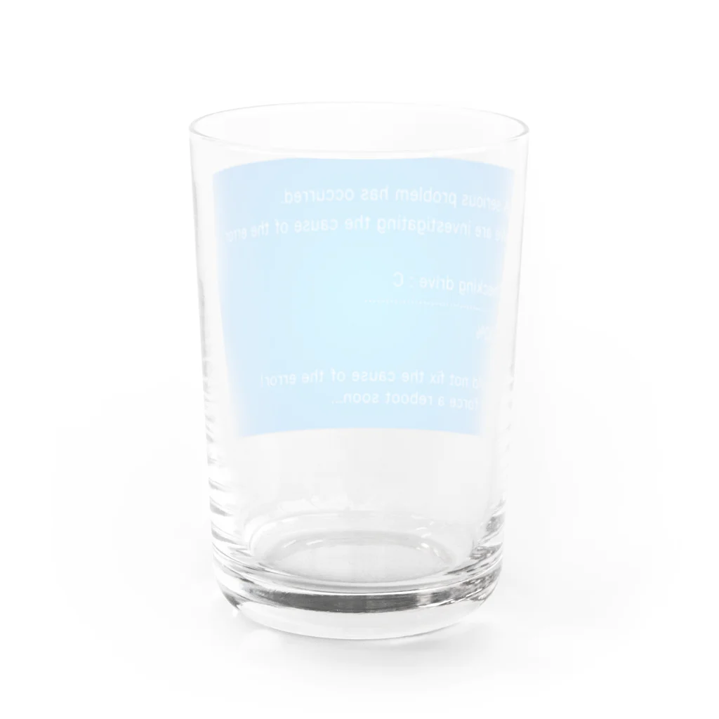 illust_designs_labの架空のブルースクリーンエラー画面のイラスト  Water Glass :back