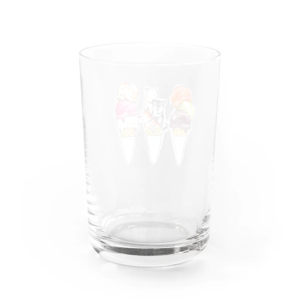 カズエの柴犬アイス Water Glass :back
