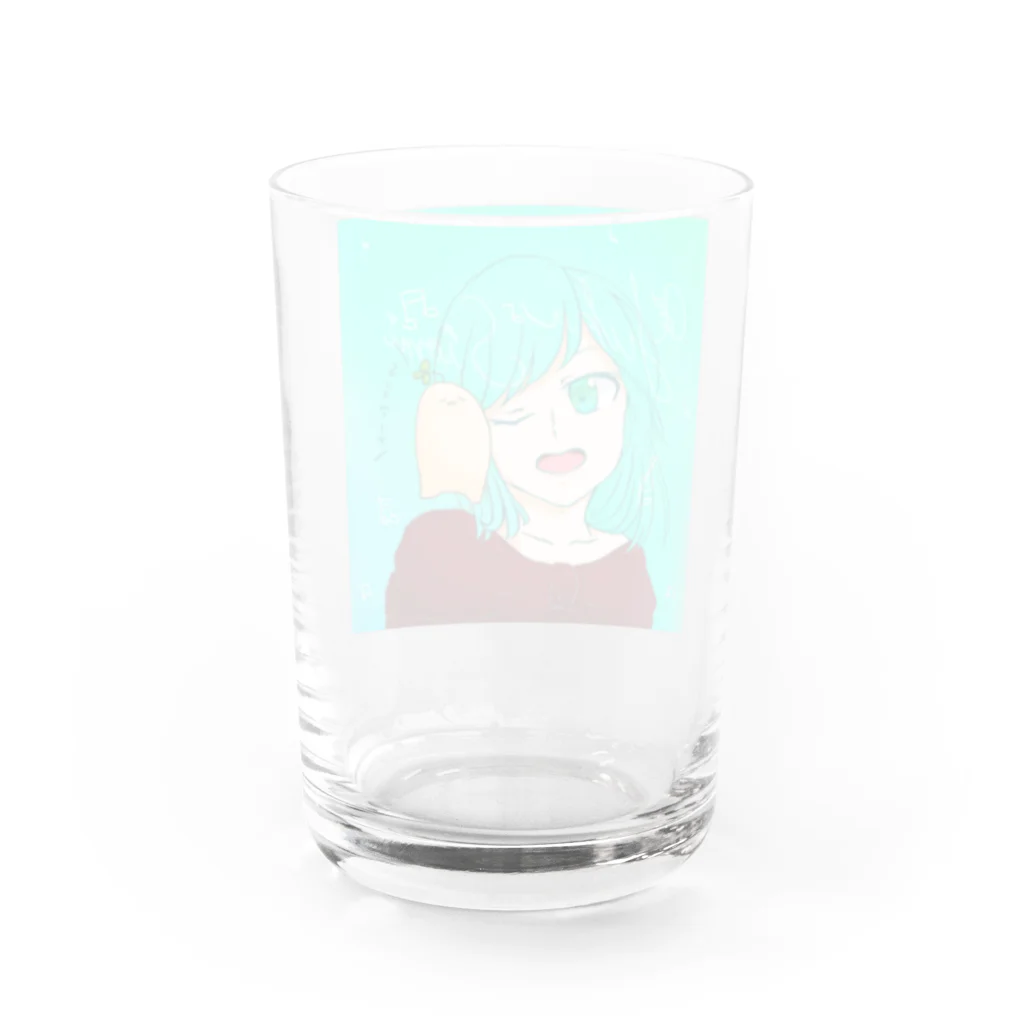 さけさくらのゆうかたんとごんべぇ Water Glass :back