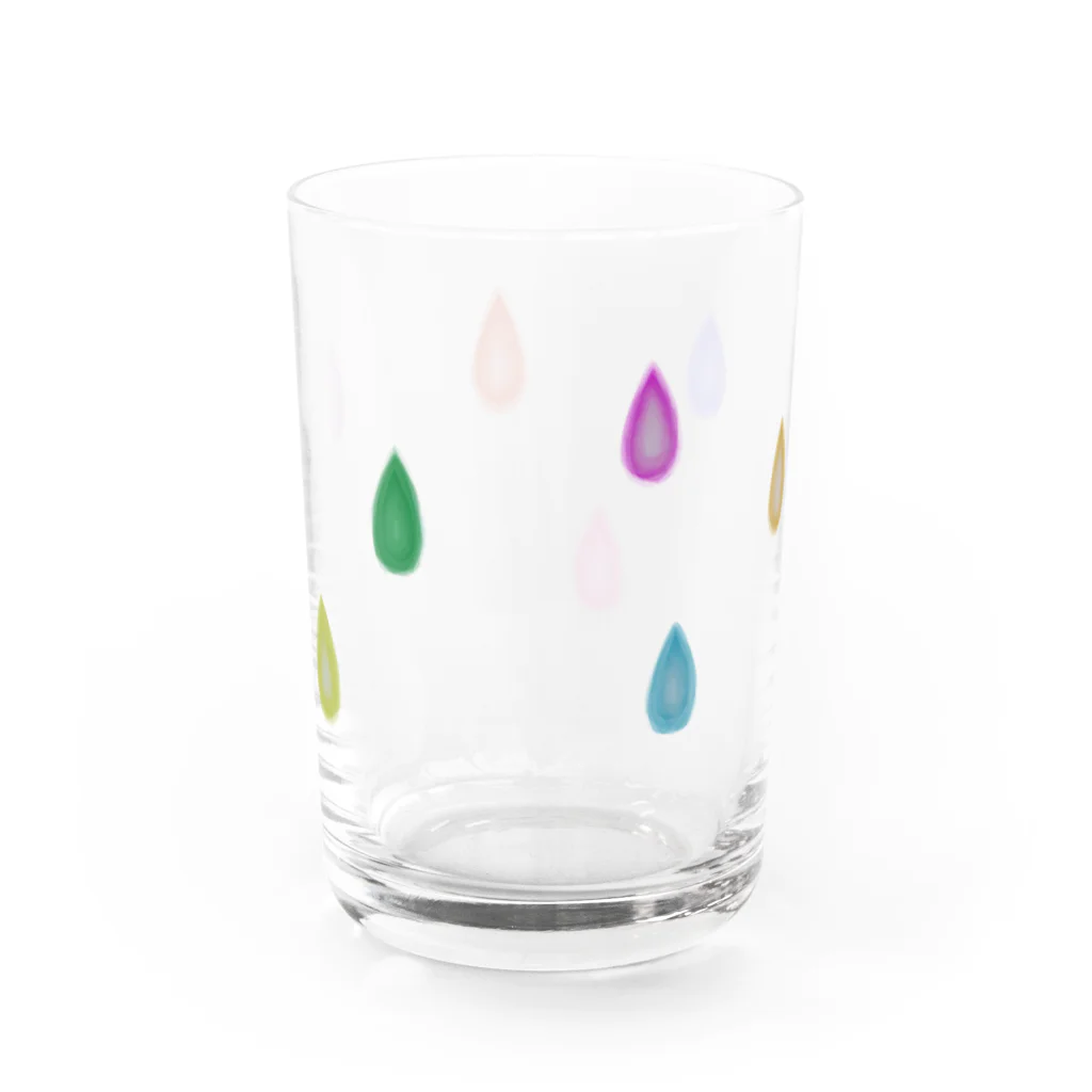 もふもの影差す雨玉 Water Glass :back