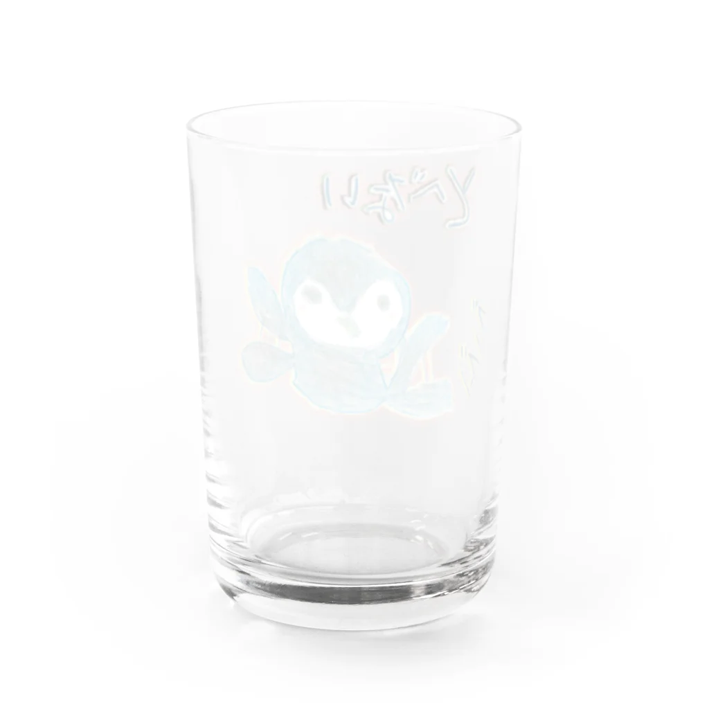 かなたのまとめの現役小学生が描いたペンギンちゃん Water Glass :back