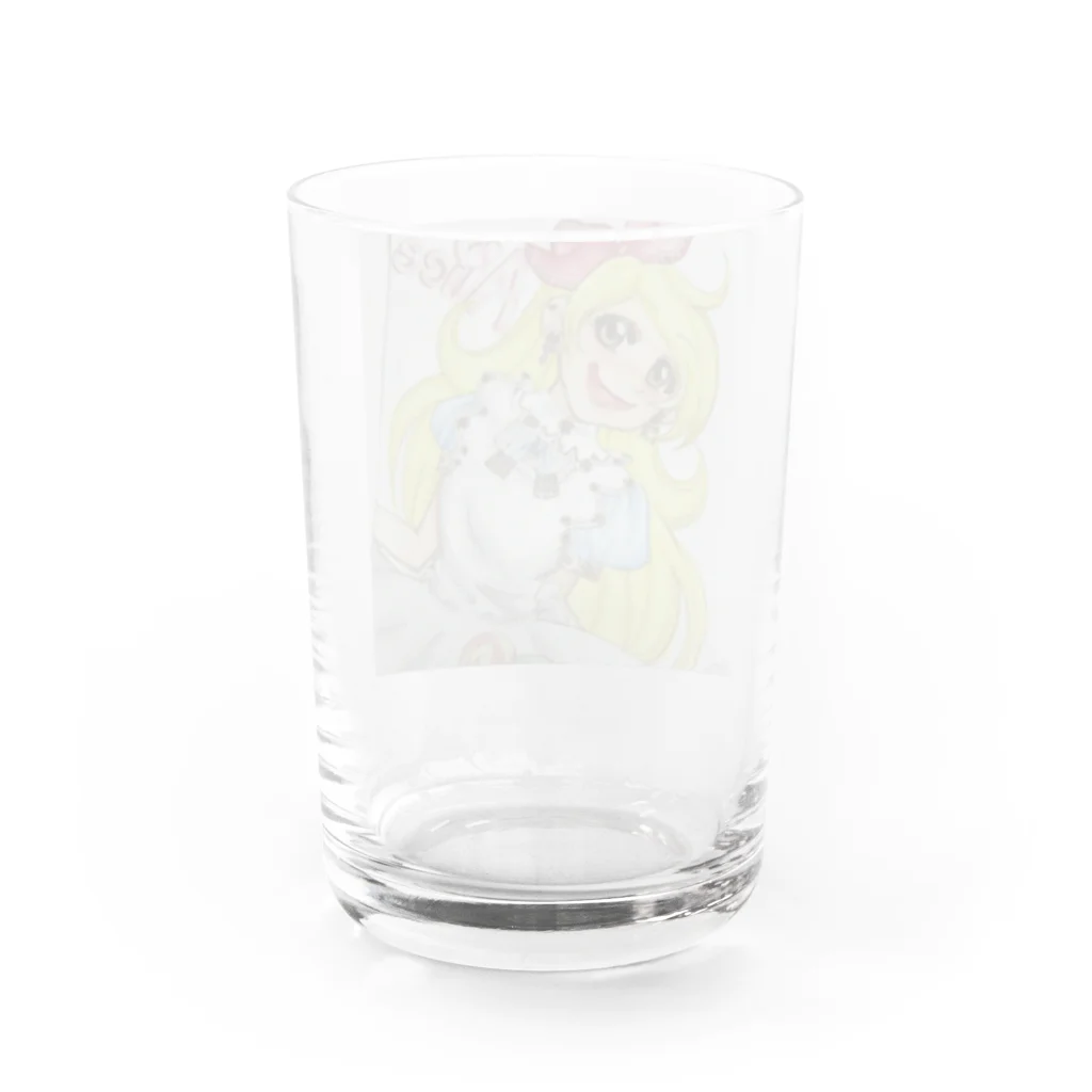 お絵描き屋の不思議の国のおてんば娘 Water Glass :back