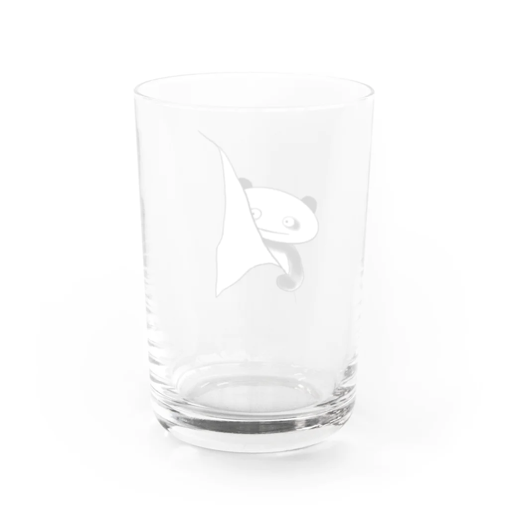 gulala2020の　　ぱんチラッとパンダ Water Glass :back