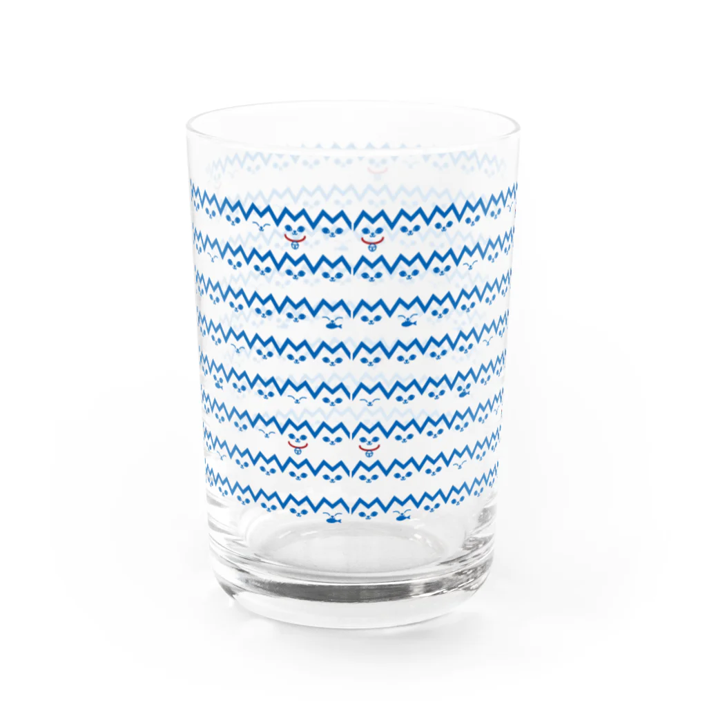 ソーメンズのねこボーダー Water Glass :back