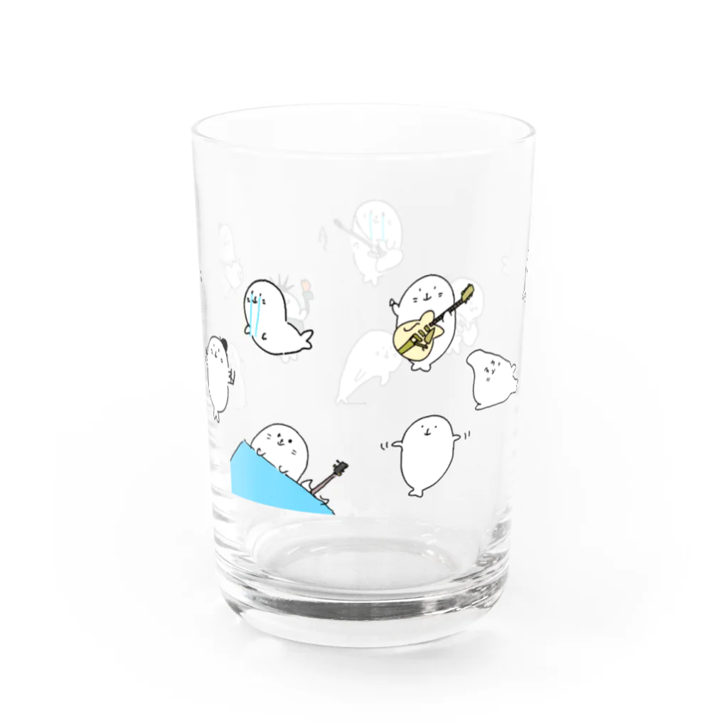 ささき さくらのぎたーあざらし グラス Water Glass :back