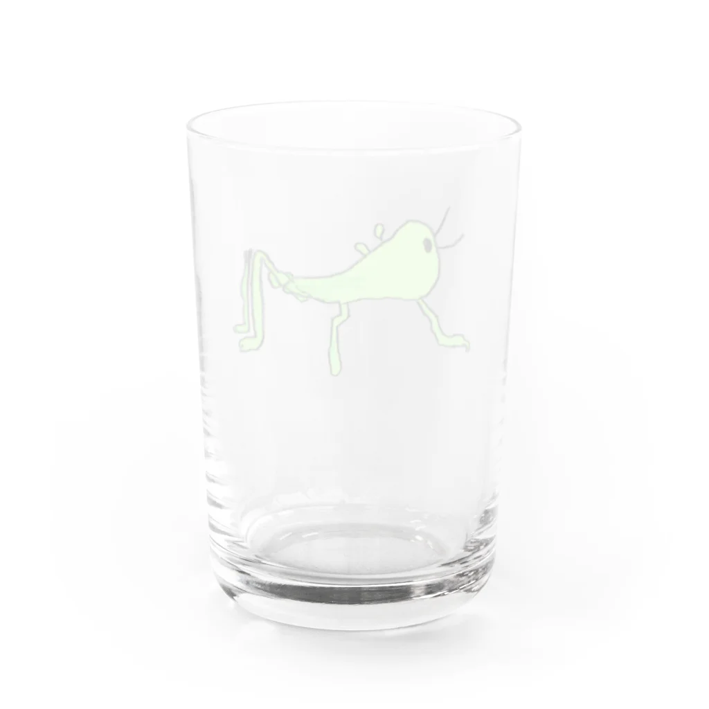 コツメ太郎の家のバッタのビータ Water Glass :back