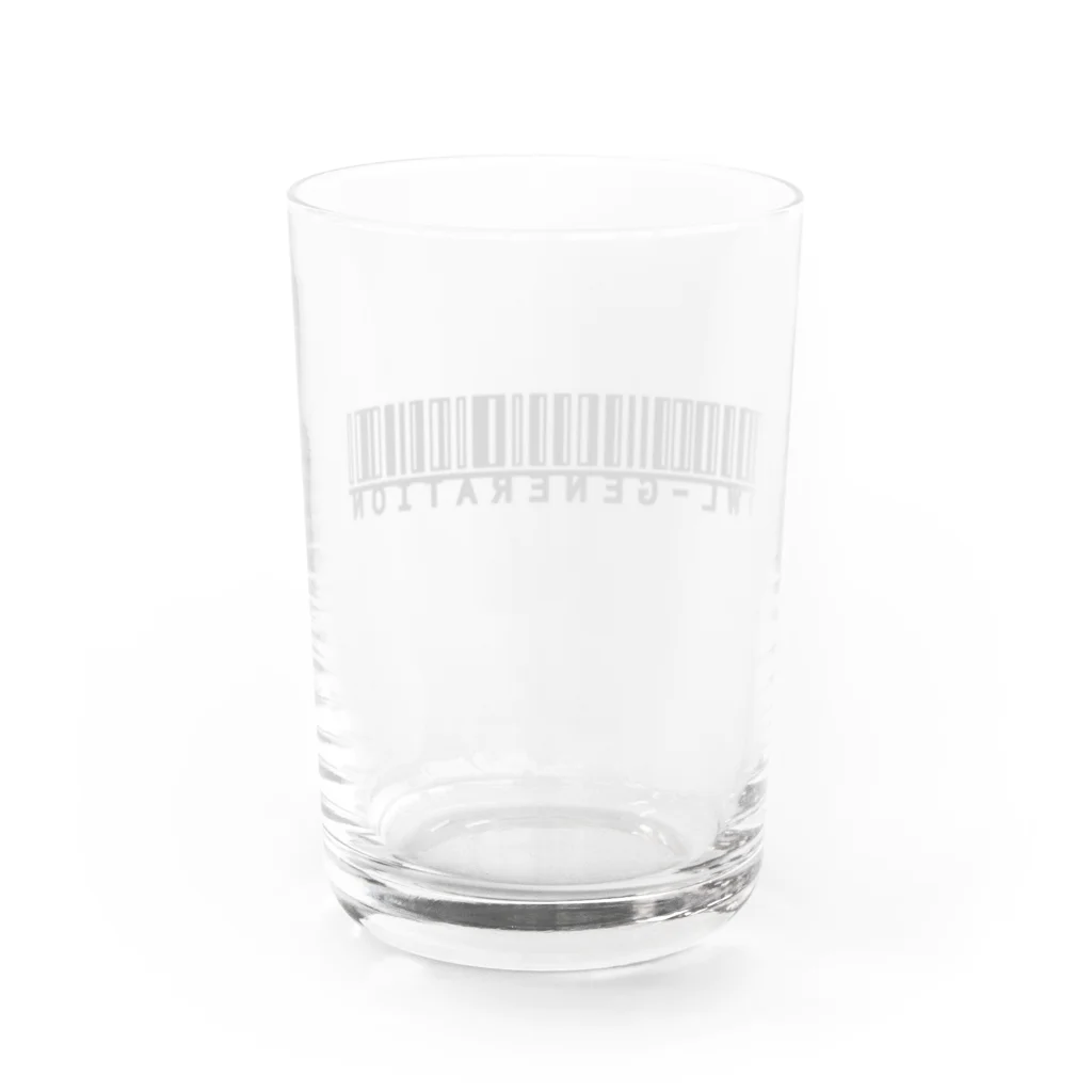 Gen_Designの【バーコードロゴ】グラス Water Glass :back