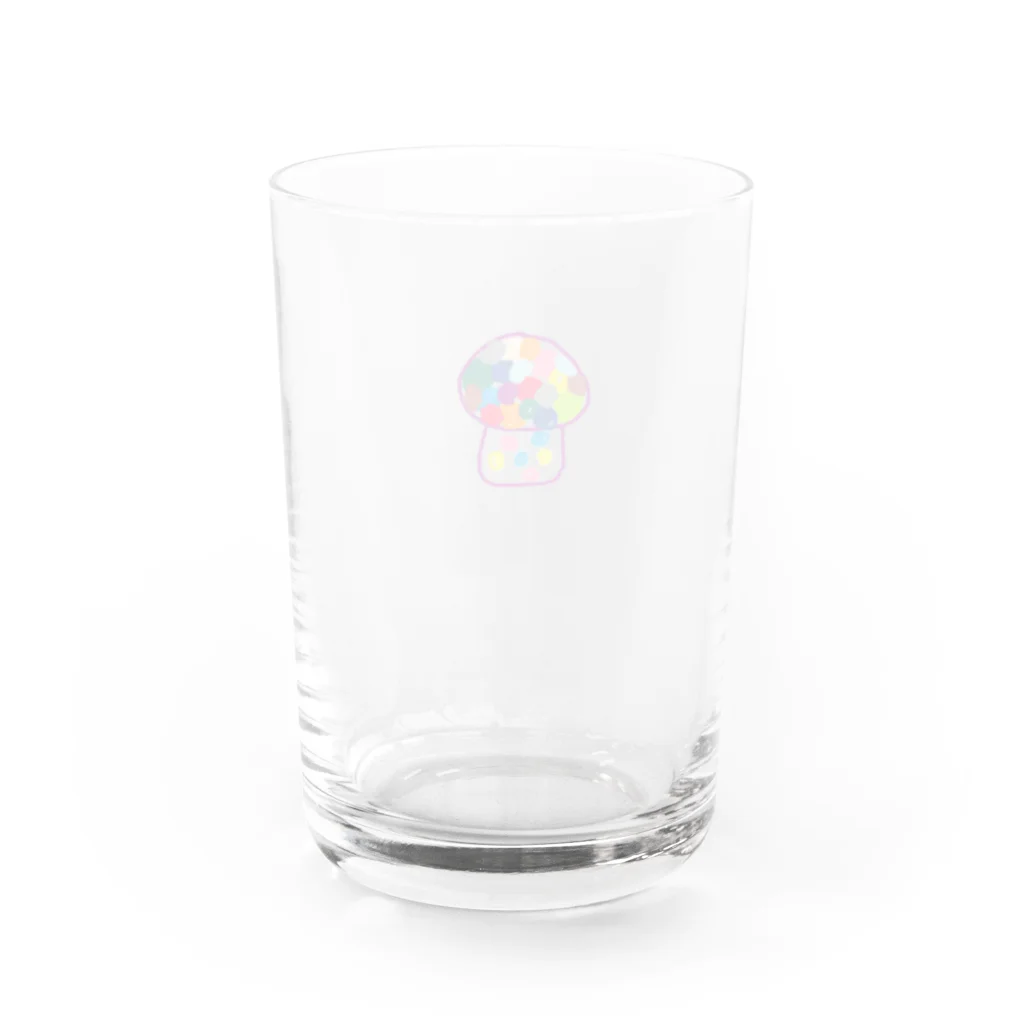 Smilebeansのカラフルきのこちゃん Water Glass :back