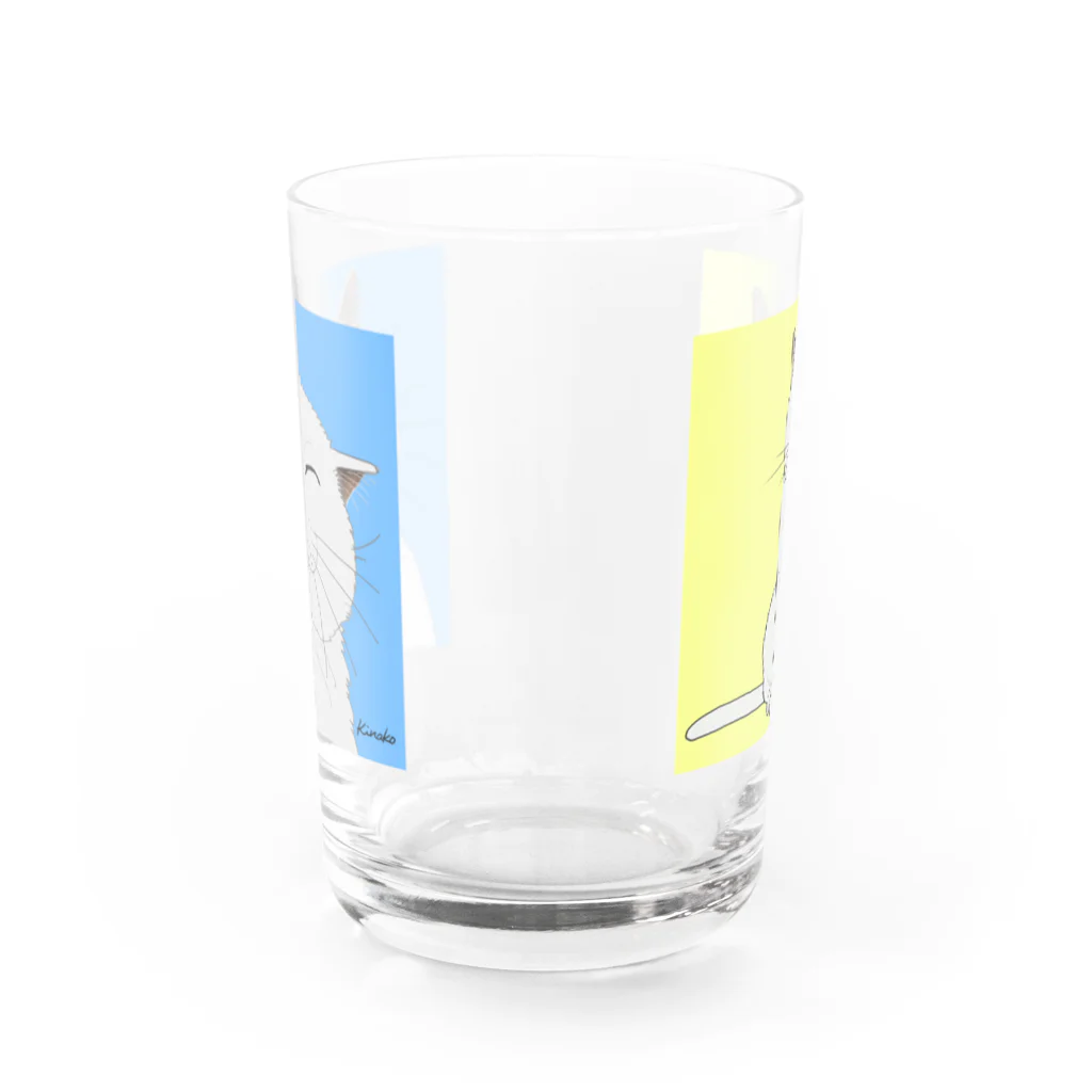 kinako-japanのしーちゃんイラスト Water Glass :back