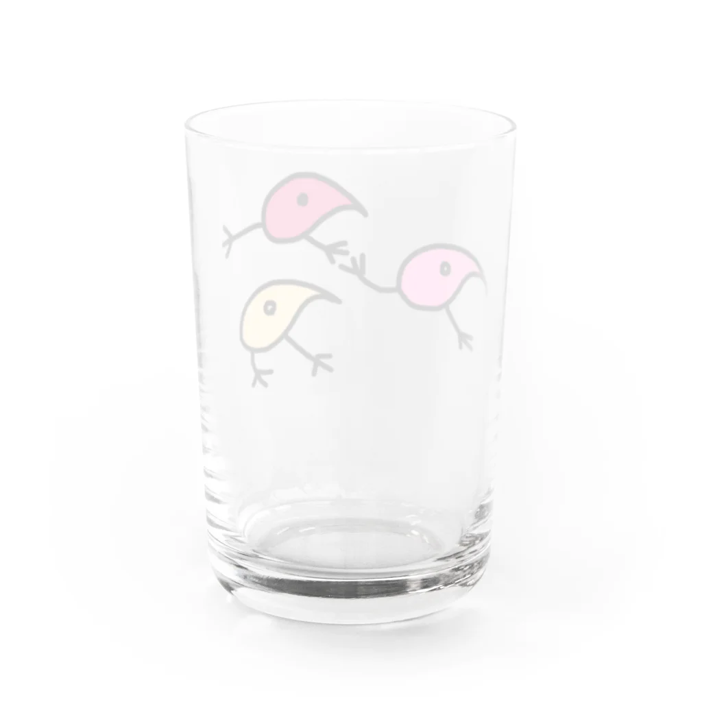 suzuriのeeeeat!のeeeeat!のキーウイ(ピンク) Water Glass :back