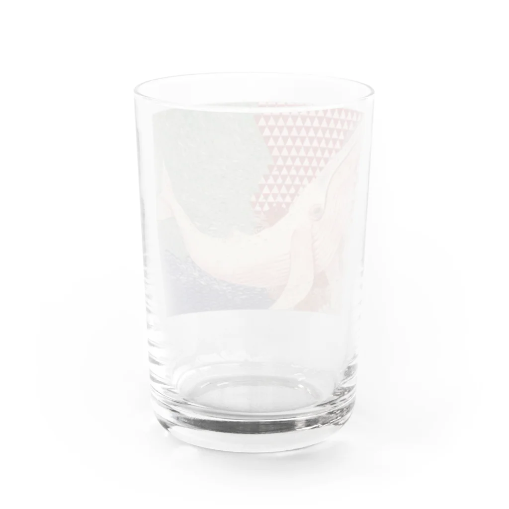 なっちゅ雑貨店の導き（赤くじら） Water Glass :back