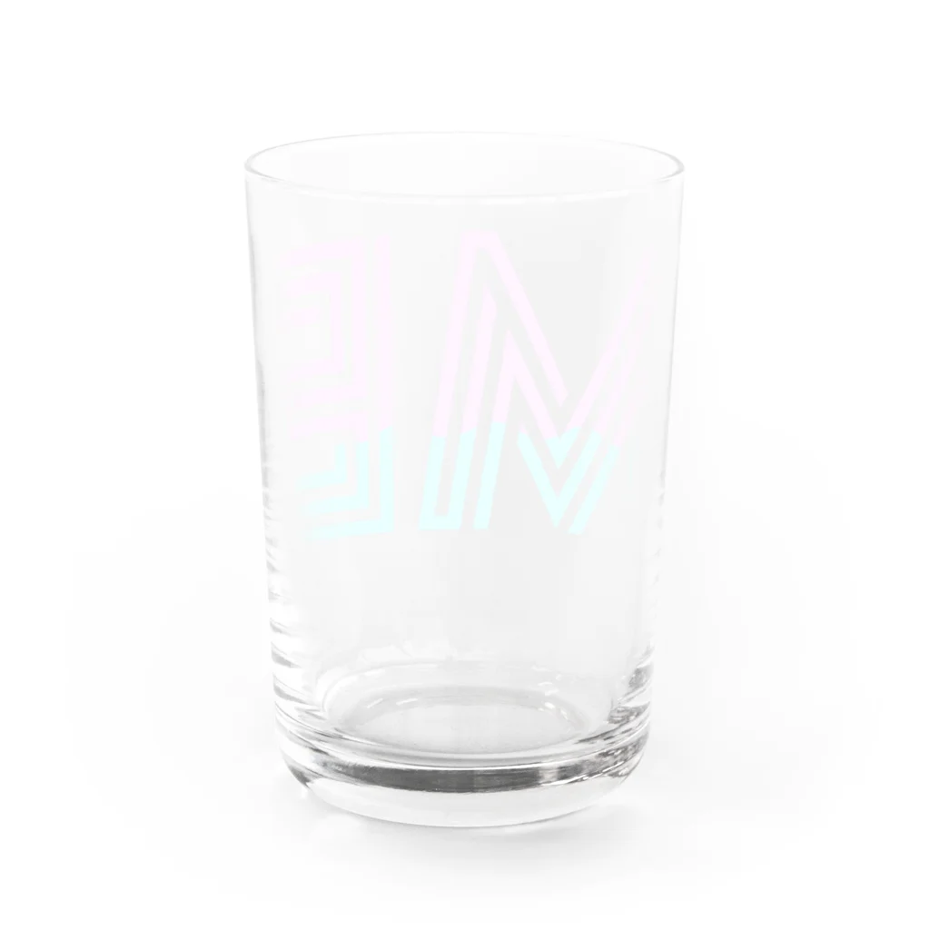 SANKAKU DESIGN STOREの赤青/青赤 モダンなネオンカラー ME。 Water Glass :back