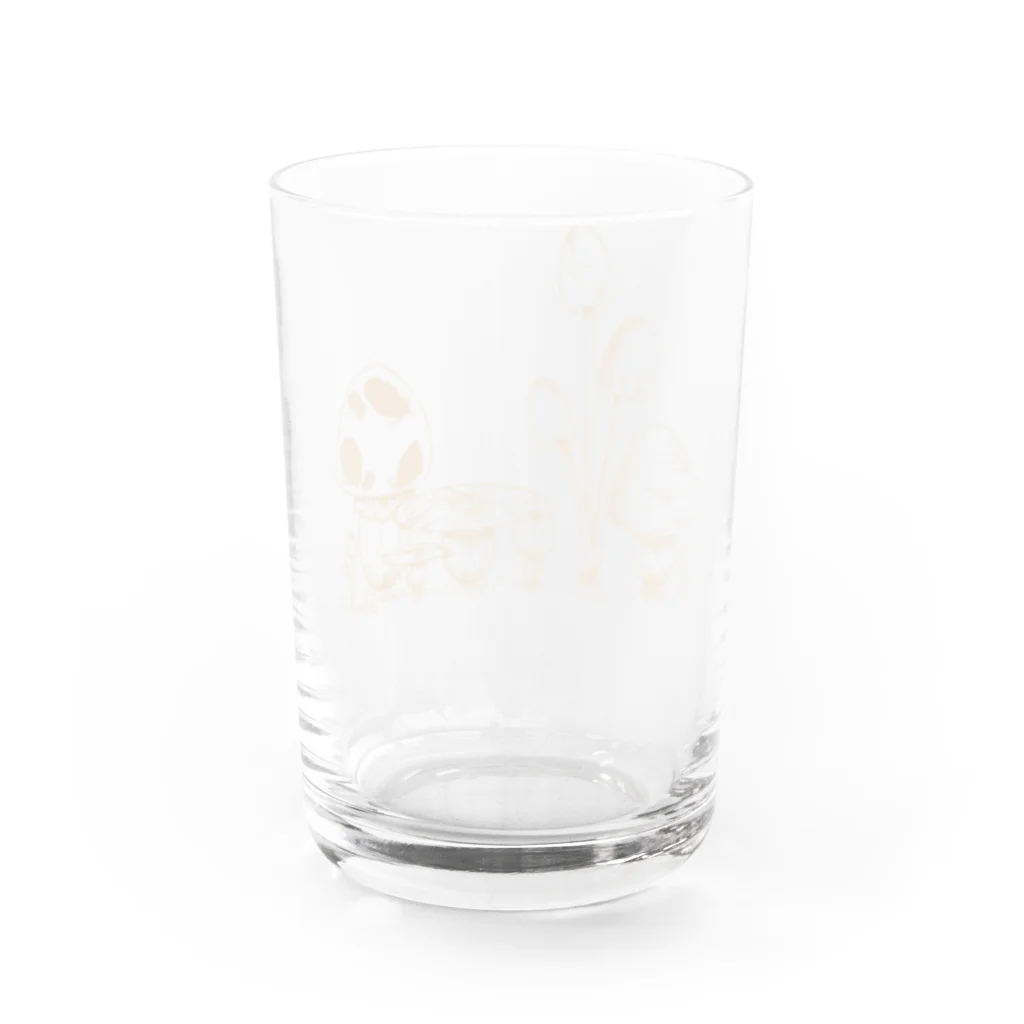 とりんこのすきなもののらくがきのこのぐらす Water Glass :back