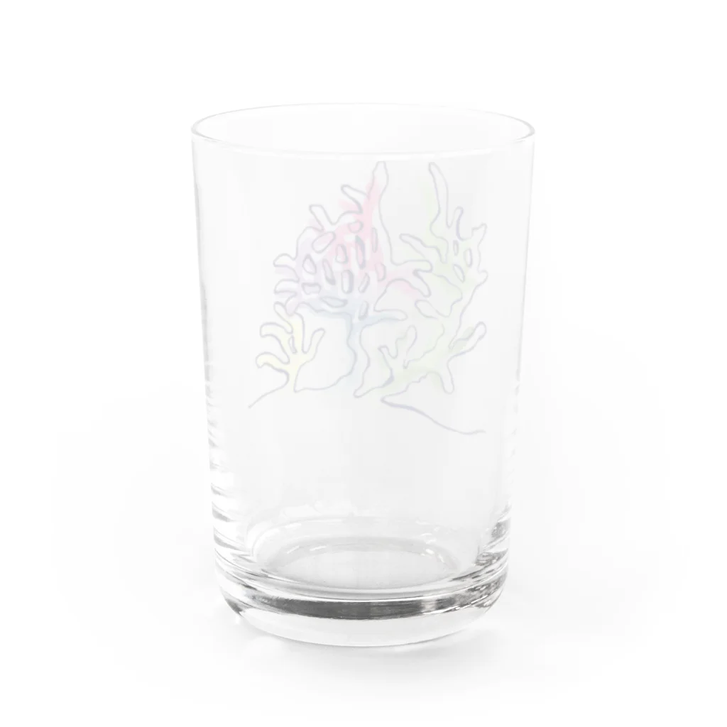 凩 灯の珊瑚(水彩) グラス反対面