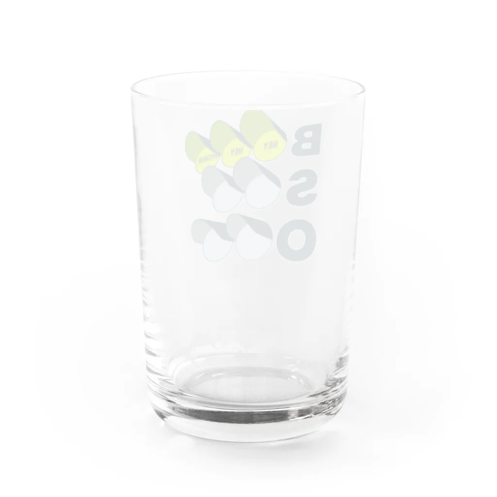 Baseball Buffのヘイヘイピッチャーびびってる！（BSOランプ・スリーボール） Water Glass :back