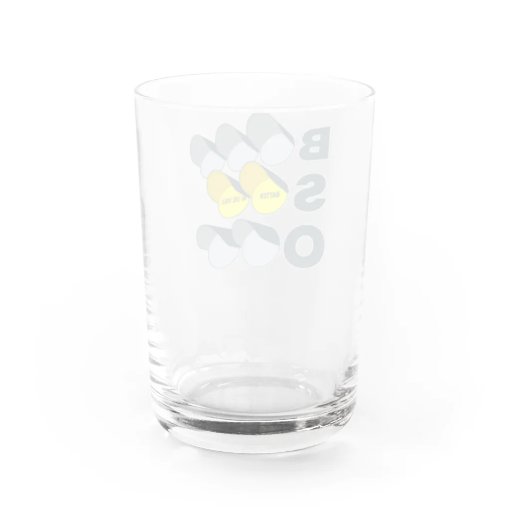 Baseball Buffのバッターおいこまれました（BSOランプ・ツーストライク） Water Glass :back