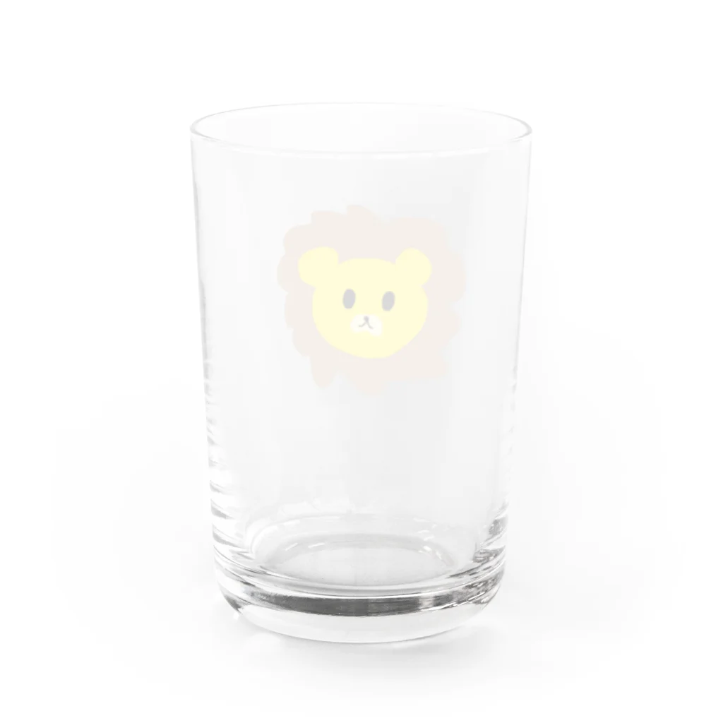 かぎしっぽのライオンくん Water Glass :back
