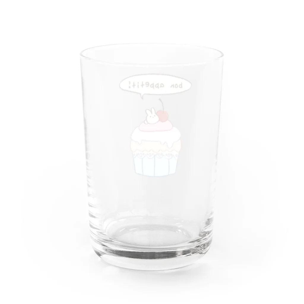 苺のカップケーキラパン Water Glass :back