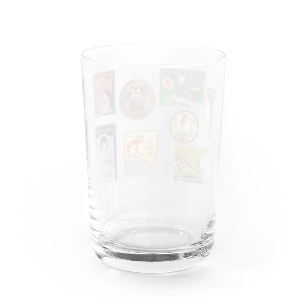 パライゾマートの昭和レトロ薬局広告風 Water Glass :back