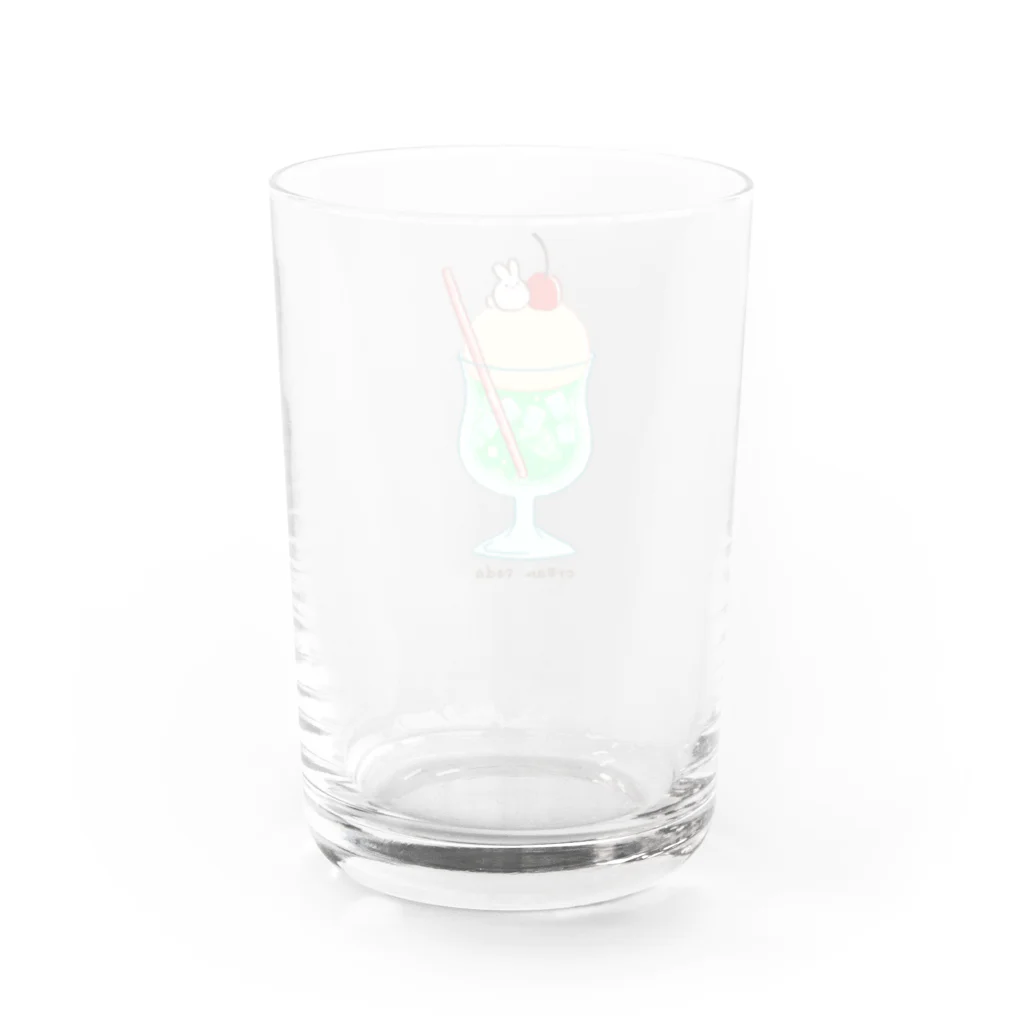 苺のクリームソーダラパン Water Glass :back