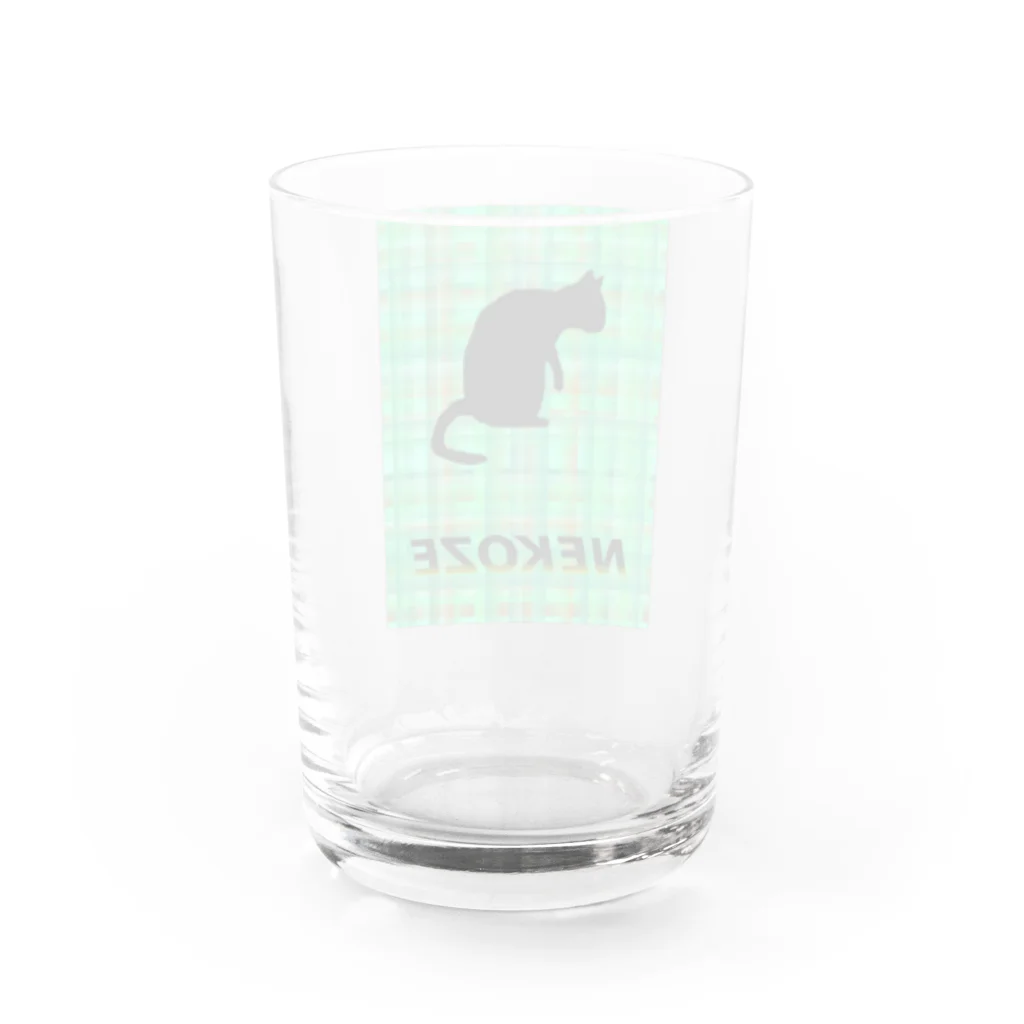 ニャムのアトリエのNEKOZE若葉 Water Glass :back