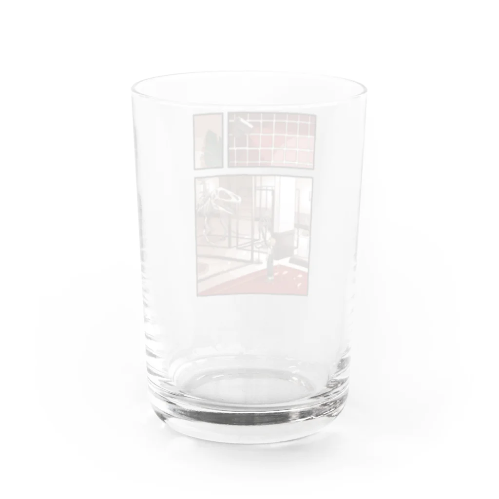 しゃけちゃん本舗の博物館　長方形ver Water Glass :back