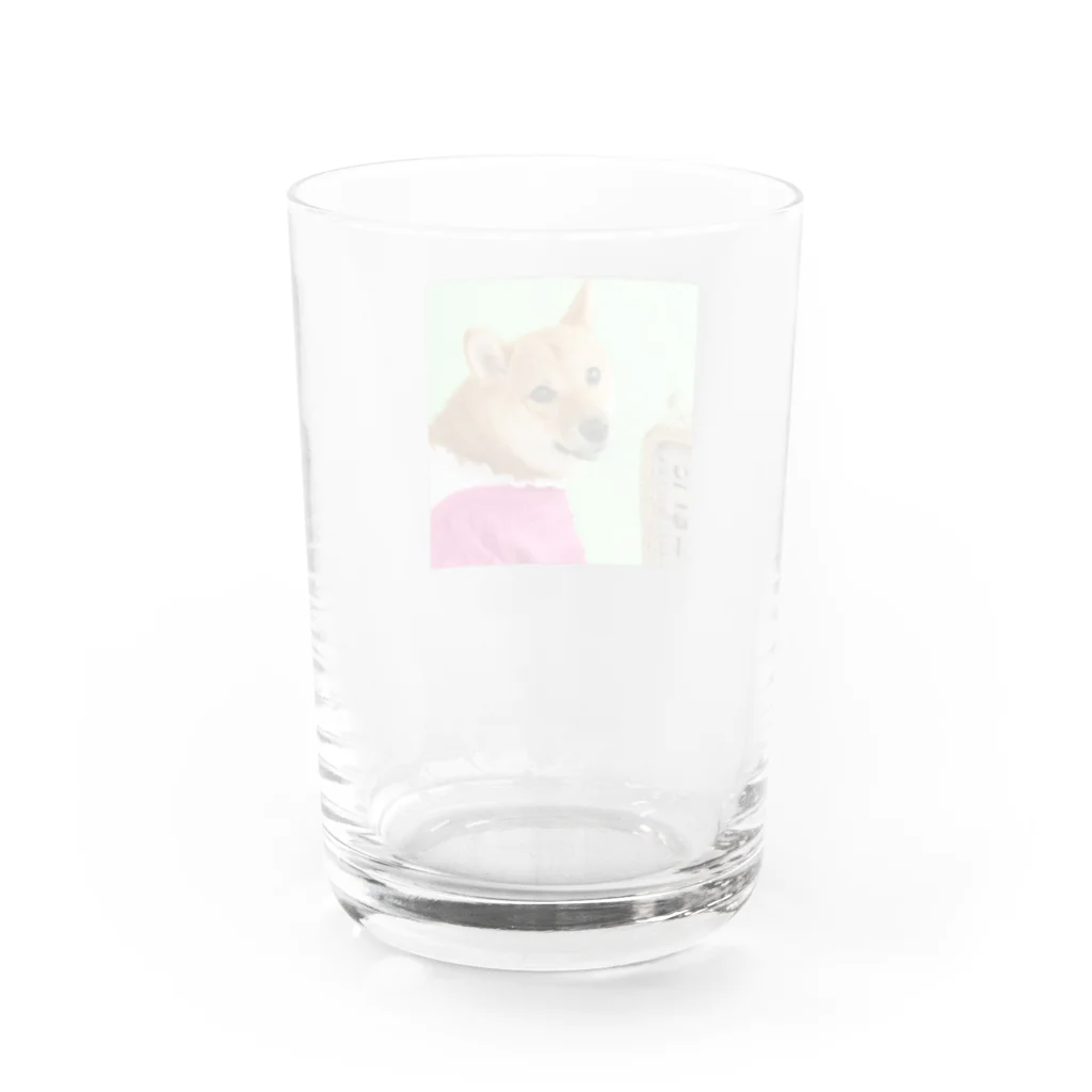 柴犬グッズ専門店 あられ堂の柴犬　レトロお嬢様編 Water Glass :back