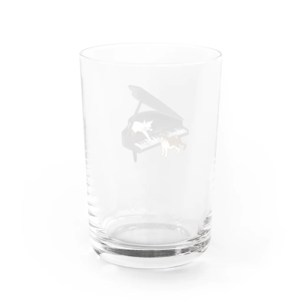 しゃろふいのプチちゃんとすずちゃんとピアノ Water Glass :back