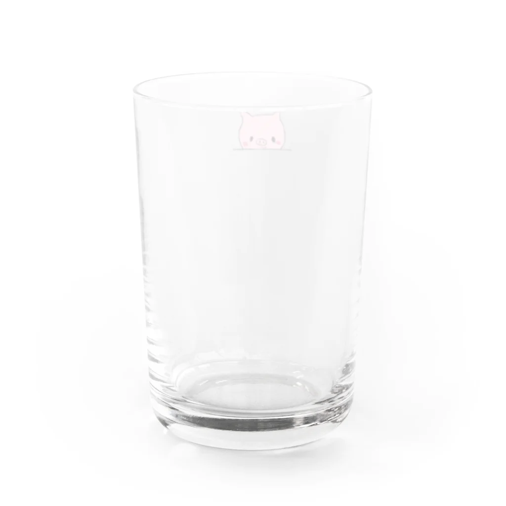 筆文字ギフトのお店Ａ＊poetry（ポエトリー）のあいぼうのぶたくん Water Glass :back