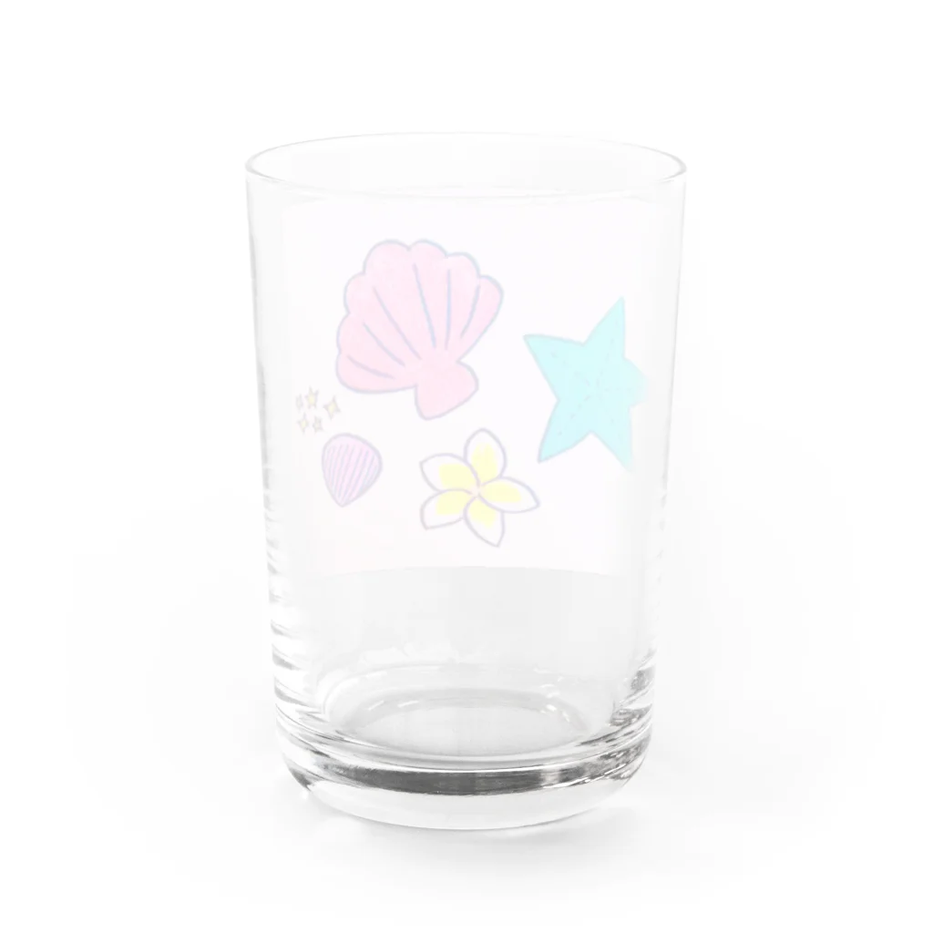 めんだこうさぎ星人の夏gakita ぴんく Water Glass :back