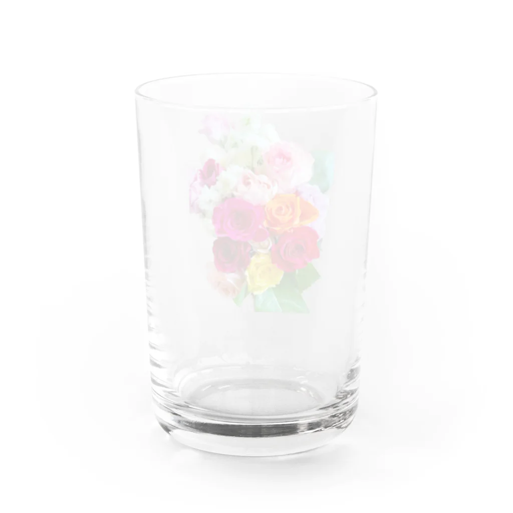 花のある生活のカラフルローズ Water Glass :back