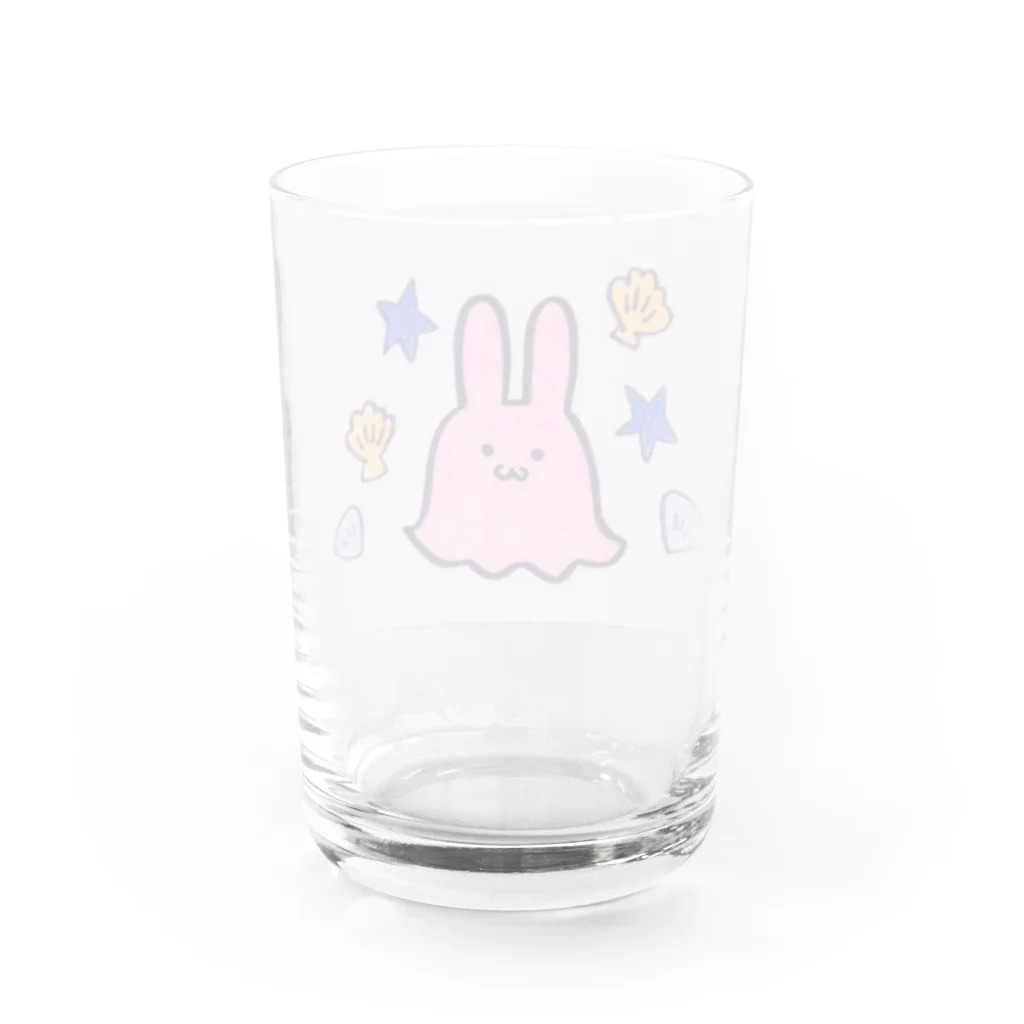 めんだこうさぎ星人のめんだこうさぎ×海のものたち Water Glass :back