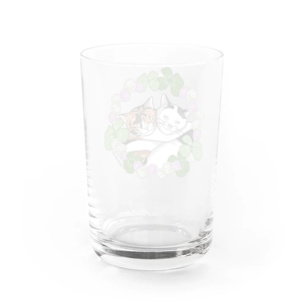 AmoDoodleのジョニーさんと小梅ちゃん Water Glass :back