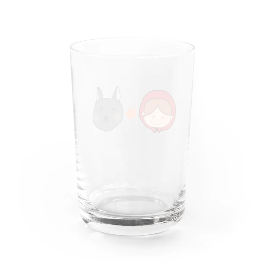 Yuuのyuuオリジナルイラスト24 赤ずきんとオオカミ Water Glass :back