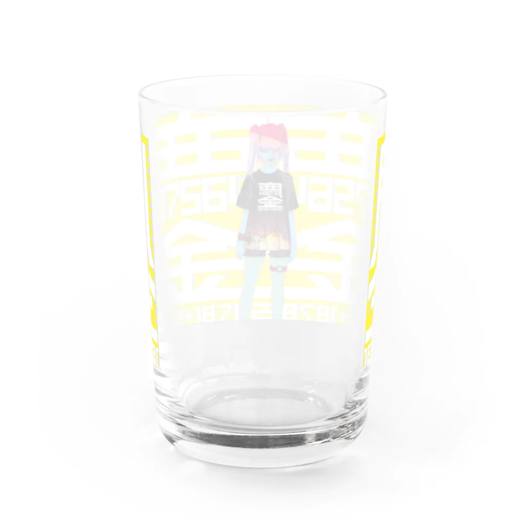 696graphic_suzuriのみなごろしちゃん_001 Water Glass :back