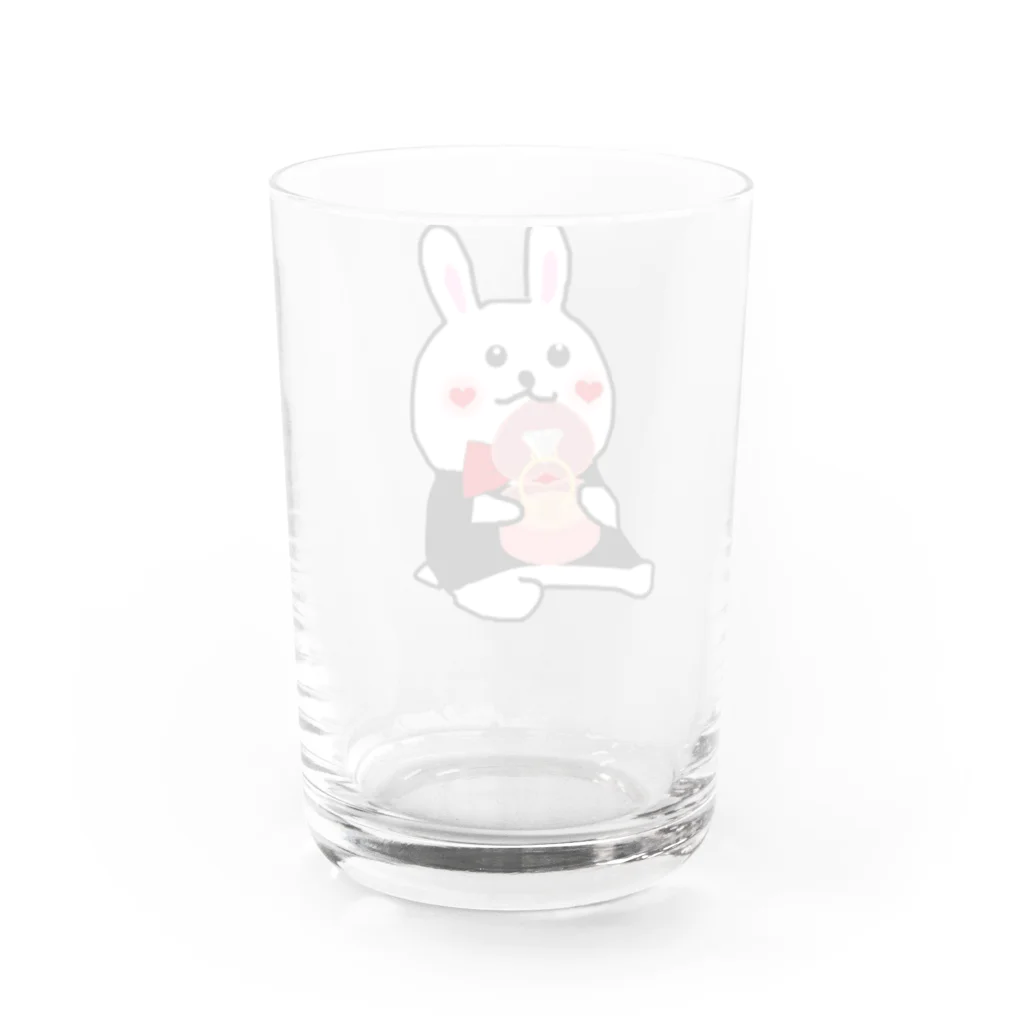 ゆんちゃむ@ぴちちゃまℓσνє♡のタキシードうさちゃん Water Glass :back