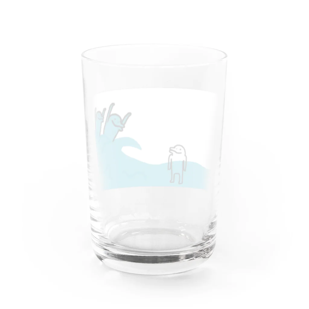 イルカニソゲソの【イルカニソゲソ】波ニソゲソ Water Glass :back